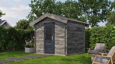 Lugarde Select Blokhut Hengelo 250x250cm - Keteldruk Grijs
