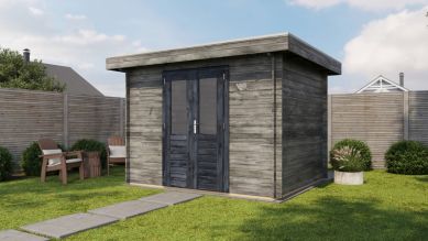 Lugarde Select Blokhut Wassenaar 300x250cm - Keteldruk Grijs