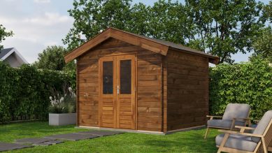 Lugarde Select Blokhut Borculo 300x250cm - Keteldruk Bruin