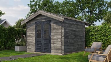 Lugarde Select Blokhut Twello 300x300cm - Keteldruk Grijs