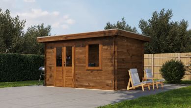 Lugarde Select Blokhut Veenendaal 400x250cm - Keteldruk Bruin