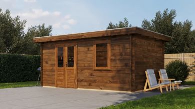 Lugarde Select Blokhut Zevenaar 500x300cm - Keteldruk Bruin