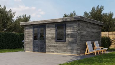 Lugarde Select Blokhut Duiven 500x400cm - Keteldruk Grijs