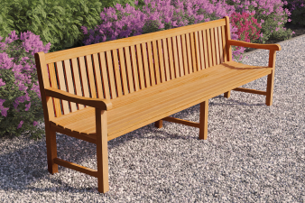 Teak parkbank Norwich 300x91 cm