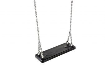 Rubber schommelzit zwart met ketting