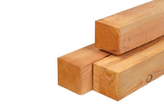 Lariks/Douglas palen onbehandeld (vers hout) 12x12x300 cm