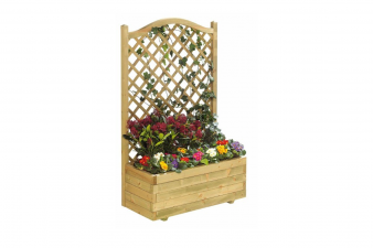 Bloembak met toogtrellis 140x90x30 cm - SALE25082