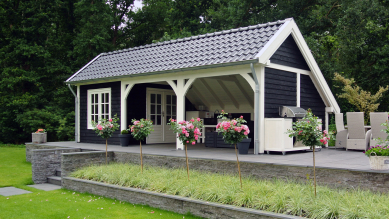 Trendhout De Hoeve XL Kapschuur 926x440 cm - Totaalpakket