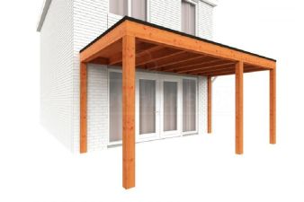 Trendhout Aanbouwveranda Modena 550x300 cm - model rechts
