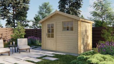 Tuindeco Sten Blokhut 295x200 cm 28 mm vuren blank - Showmodel