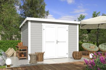 Tuinhuis Lotta 300x250 cm - Platinum Grey-Wit gecoat