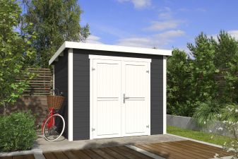 Tuinhuis Mila 250x200 cm - Carbon Grey-Wit gecoat