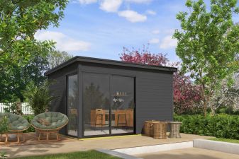 Tuinhuis Olivia 385x295 cm - Carbon Grey gecoat