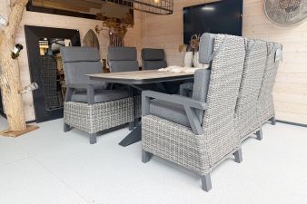 SenS-Line Serono tuinset tafel en 6 verstelbare stoelen - Showmodel Hoofddorp, Amersfoort & Strijen