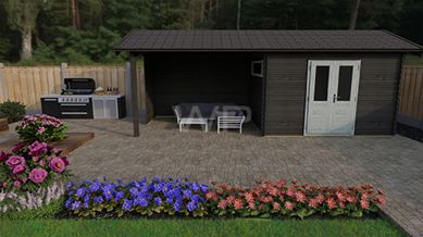 Blokhut/Tuinhuis Voske 700x300 cm