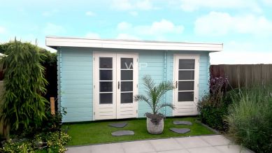 Woodpro Groet Tuinhuis 450x300 cm 28 mm vuren blank