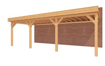 Aanbouw veranda Sublime plat dak - 750 x 350 cm