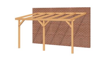 Aanbouw veranda Oblique schuin dak - 500 x 350 cm - Polycarbonaat