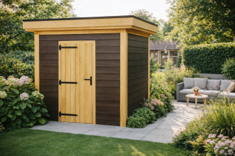 Blokhut Novo 250x250 cm Douglas met vuren rabat wanden  (Incl. EPDM)