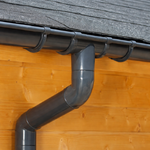 Dakgootset antraciet 1-zijde compleet met een diameter van 65mm