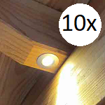 Inbouwspotset 10 stuks (dimbaar)