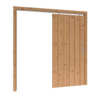 Schuifdeur 93x195 cm naar links open, excl. kozijn - blank