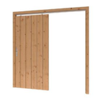 Schuifdeur 93x195 cm naar rechts open, excl. kozijn - blank